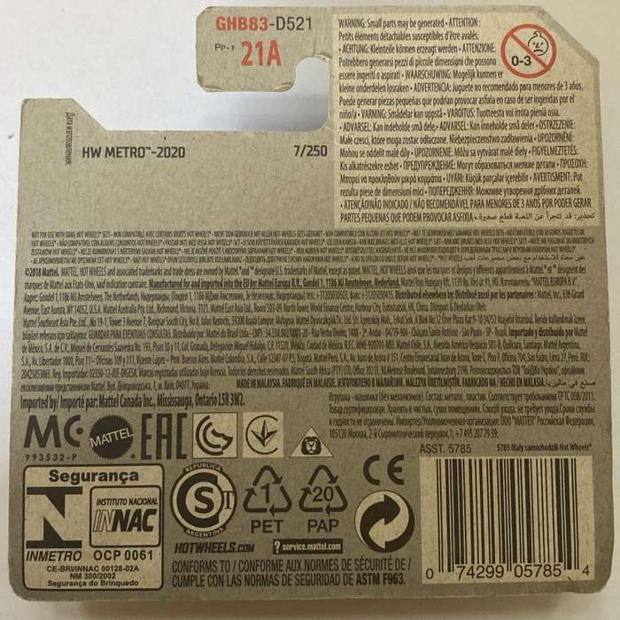 Hotwheels Diecast on Card:2020 HW Metro