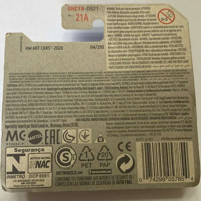 Hotwheels Diecast on Card:2020 HW Art Cars