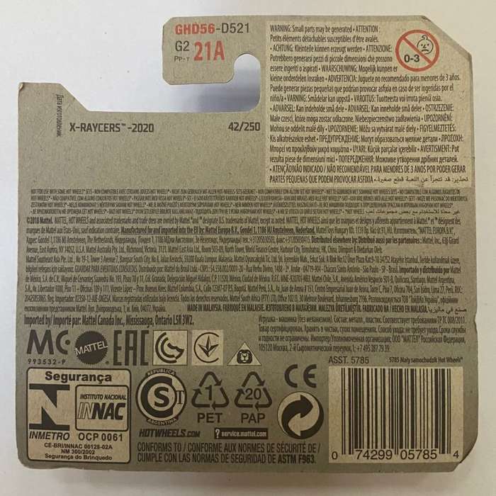 Hotwheels Diecast on Card:2020 X Raycers