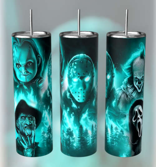 Horror Movies Stainless Steel Tumbler With Straw