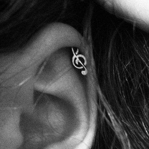 Music Note Helix or Tragus Bar
