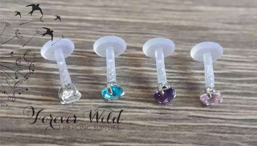 Bioplast Diamante Labrets - Clear