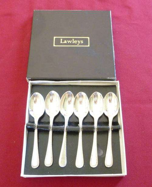 Six quality silver plated teaspoons - boxed