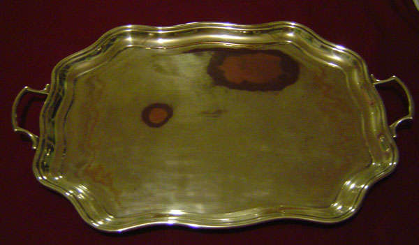 Large silver plated tray