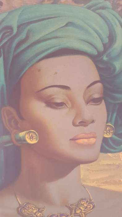 Tretchikoff on wood in frame
