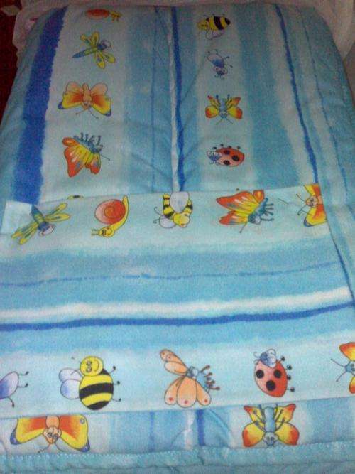 Butterflies & Bugs Baby Comforter/Playmat with Bias Binding