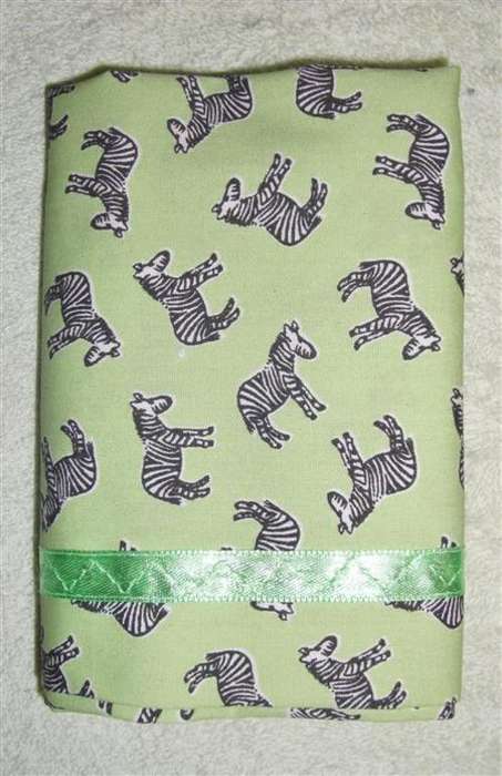VALUE-FOR-MONEY RANGE - Green with Zebras Baby Pillowcase