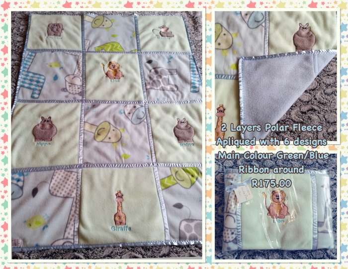 2 LAYER EMBROIDERED FLEECE BABY BLANKET