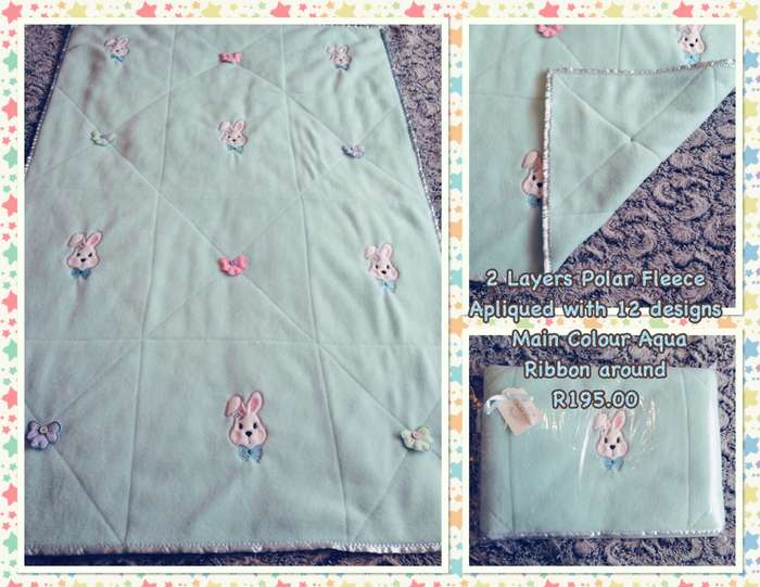 2 LAYER EMBROIDERED FLEECE BABY BLANKET