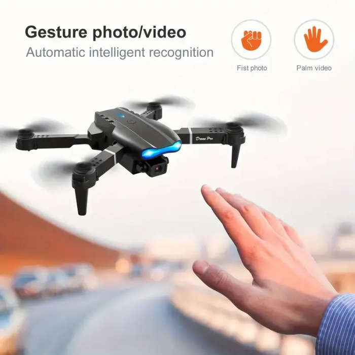 E99 Drone With Camera, Dual Foldable RC Quadcopter Altitude Hold, Remote Control Toys For Beginners