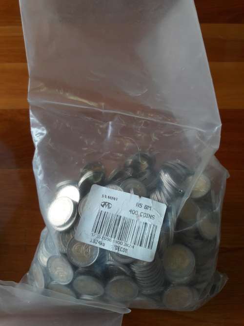 *NEW* Mandela 90th Birthday, 2008 DECEMBER SEALED BAG R5 coins, VERY HIGH GRADES, 2BAGS, BID PER BAG