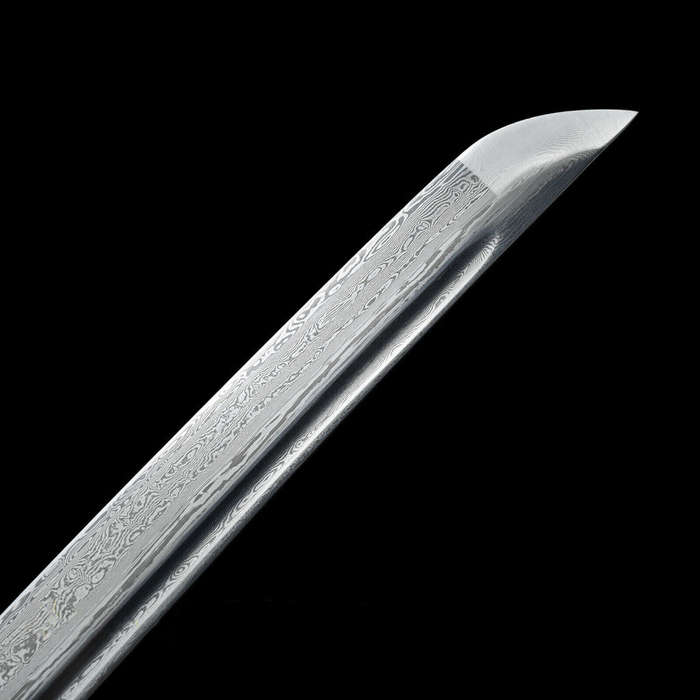 Handmade Damascus Folded Steel Clay Tempered, Japanese Samurai Katana. 3-4 Weeks after order.