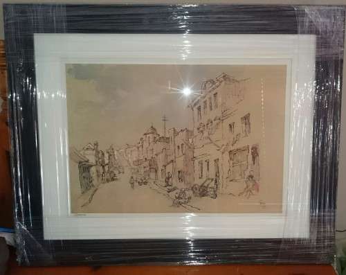 Print of Watercolored District Six done by Gregoire Boonzaier