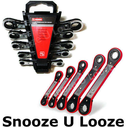 Quality 5 Piece Ratchet Spanner Set 10 different sizes from 6mm to 21mm !!2 Sets available!!