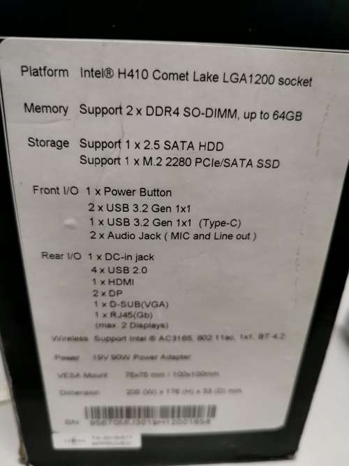 i3 10100 H410 mecer jupiter