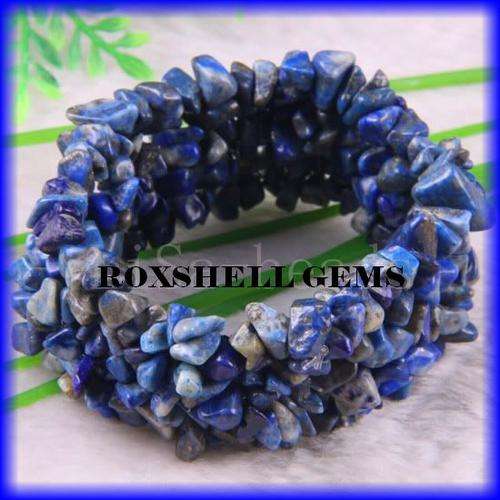 LAPIS LAZULI GEMSTONES CHIP STRETCH BRACELET