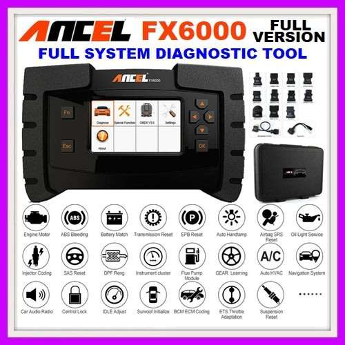 Ancel FX6000 Diagnostic Tool Full Version All System Scanner Code Reader With Adapters