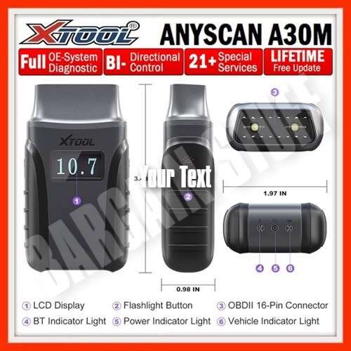 XTool A30M OBD2 Diagnostic Automotive Scanner Tool With 21 Special Functions and Free Updates