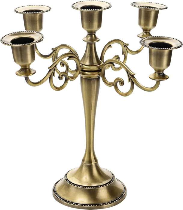 Candelabra Vintage Design Moroccan Style Metal 5-head Candle Holder
