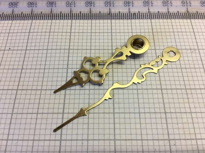 Brass hour & minute hands for clock #23