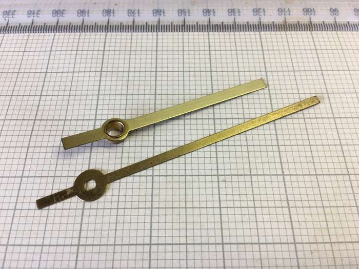 Brass hour & minute hands for clock #30