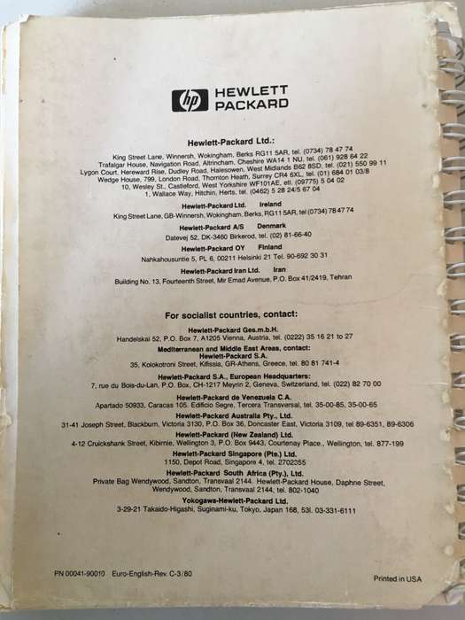 Hewlett Packard HP 41C - owners handbook & programing guide