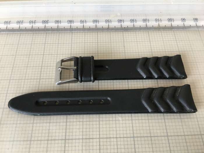 Black strap for divers watch - 18mm