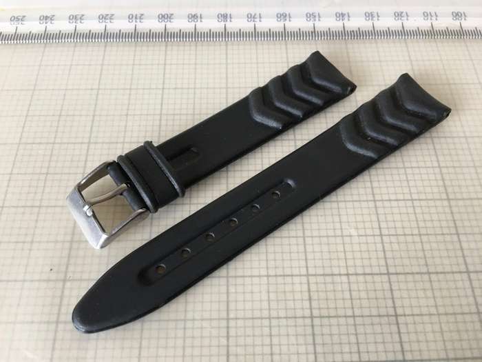 Black strap for divers watch - 18mm