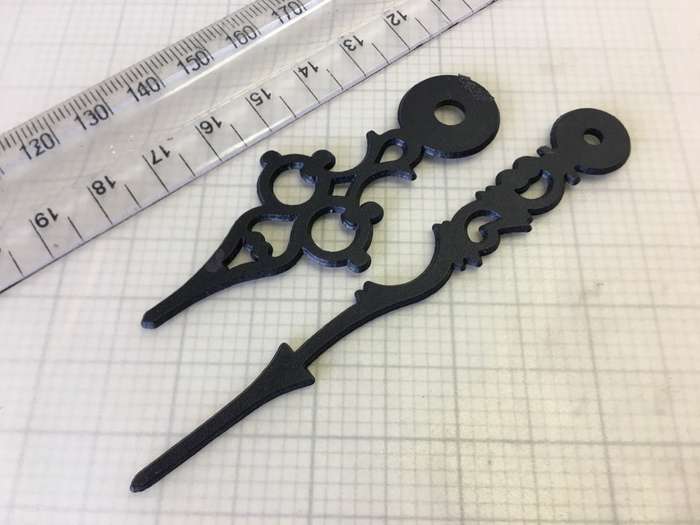 Plastic hour & minute hands for clock