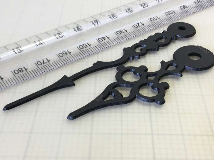 Plastic hour & minute hands for clock