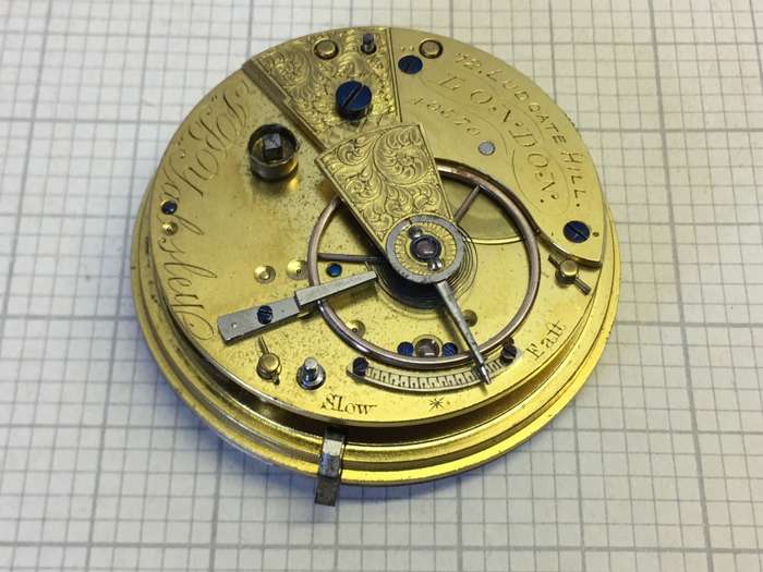 J.B.YABSLEY - fusee pocket watch movement