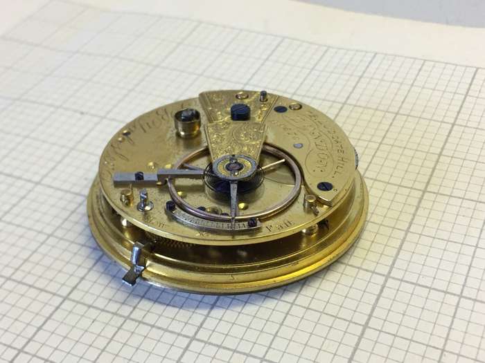 J.B.YABSLEY - fusee pocket watch movement