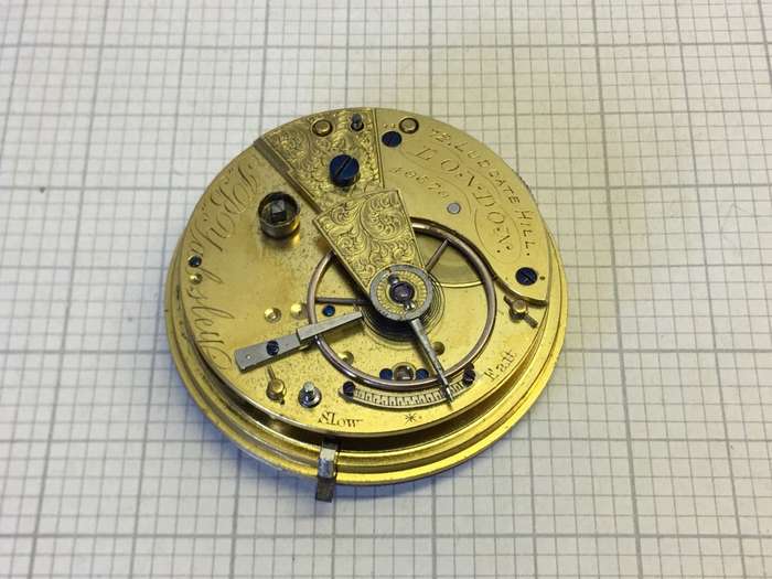 J.B.YABSLEY - fusee pocket watch movement