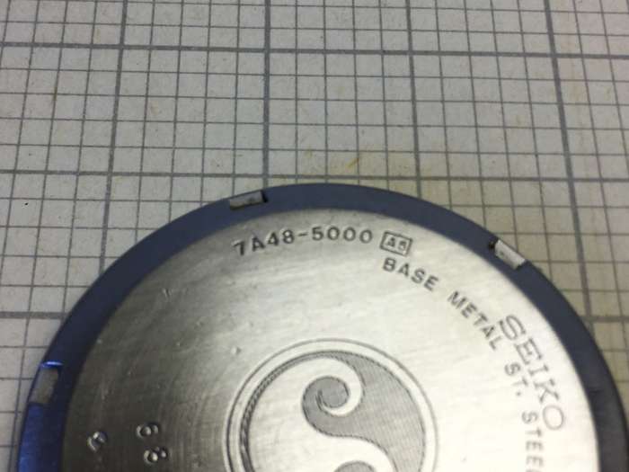 SEIKO 7A48 - 5000 case back