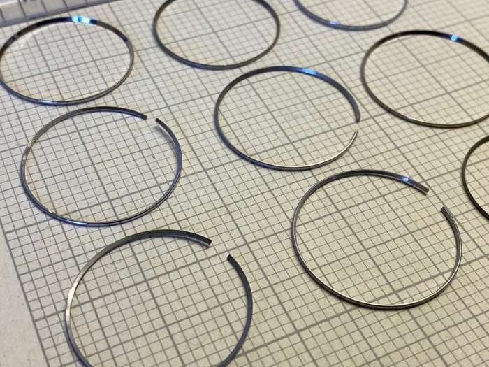 Chrome watch crystal tension rings - 12 pieces
