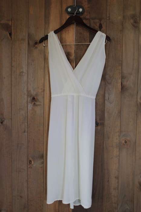 Vintage Grecian Style Sleeveless Dress (Medium / Large) Semi sheer