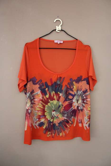 Orange Mesh Shirt (XL)