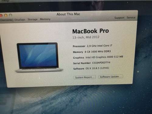 MacBook Pro 13" i7 8GB ram