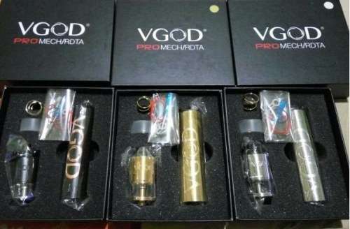 VGOD Pro Mech Mod With VGod TrickTank RDTA Kit INCLUDES BATTERY - GOLD