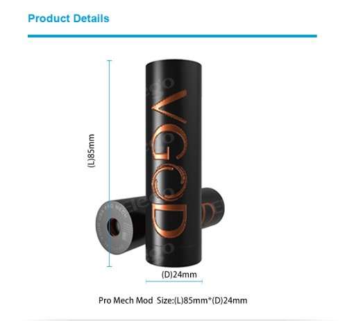 VGOD Pro Mech Mod With VGod TrickTank RDTA Kit INCLUDES BATTERY - GOLD