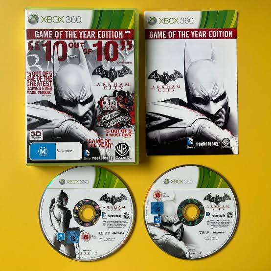 Xbox 360 Batman Arkham City Game of the year Edition