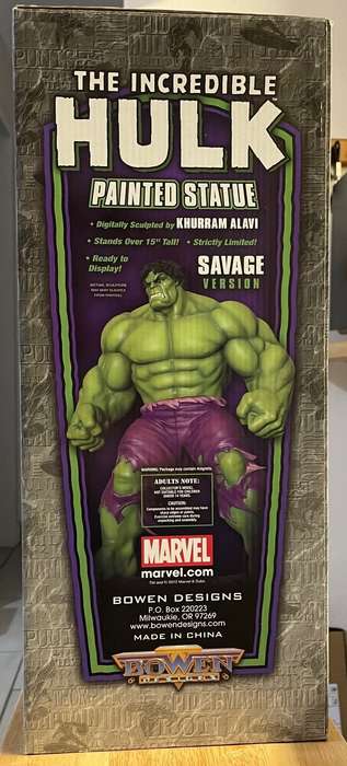 Bowen Designs The Incredible Hulk Painted Statue Savage Version - - 882/1900 Limited
