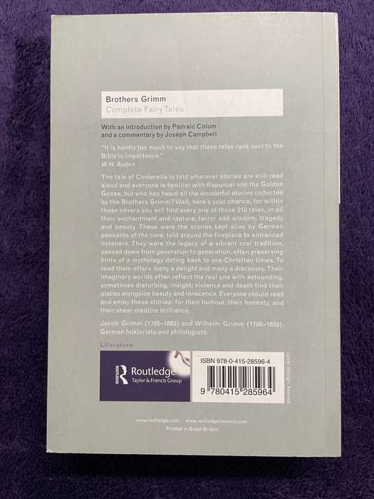 Brother Grimm Complete Fairy Tales (Routledge Classics) - Paperback