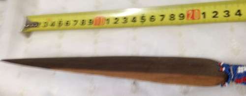 SPEAR WITH BEAD WORK TO HANDLE  INTRICATE SHAPE!!GREAT COUNTRY HOME DECOR!!