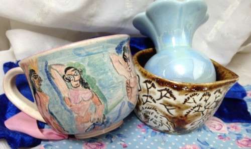 UNUSUALAnimal park Jug*Blue Lustre Vase*Pottery Cup*LOOK atMy*BUYNOW*items* NO WAITING