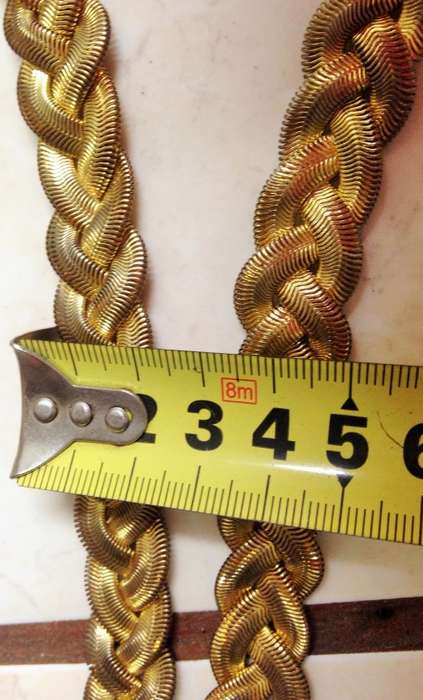 1 Belt  - Vintage -weave design - Gold tone metal