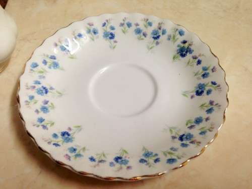 ROYAL ALBERT 1 DEMITASSE duoMEMORY LANE- cup has rimChip!!GREAT COUNTRY HOME DECOR!!*