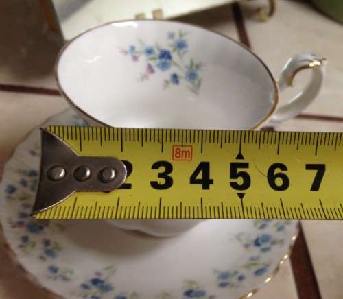 ROYAL ALBERT 1 DEMITASSE duoMEMORY LANE- cup has rimChip!!GREAT COUNTRY HOME DECOR!!*