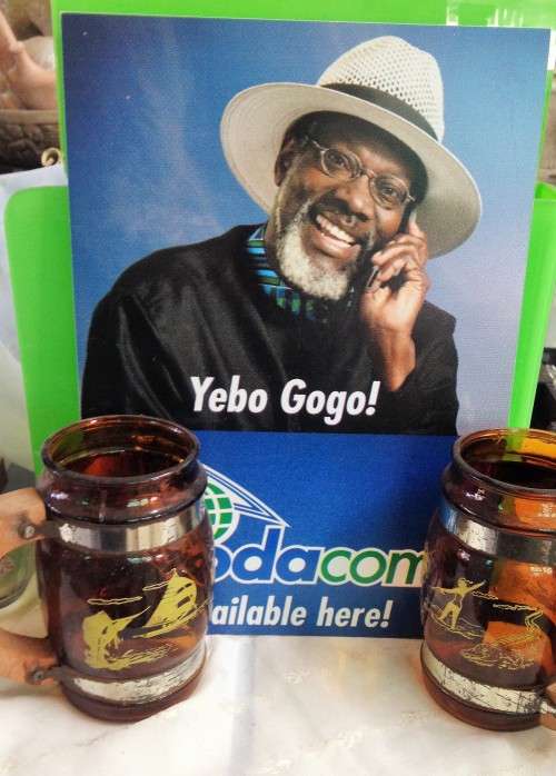 1 PVC ICONIC add Vodacom +2 DURBAN GLASS WOOD HANDLE MUGS LOOK AT MY BUY NOW LISTINGS NO WAITING