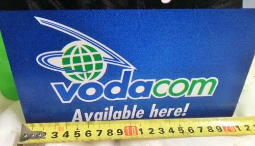 1 PVC ICONIC add Vodacom +2 DURBAN GLASS WOOD HANDLE MUGS LOOK AT MY BUY NOW LISTINGS NO WAITING
